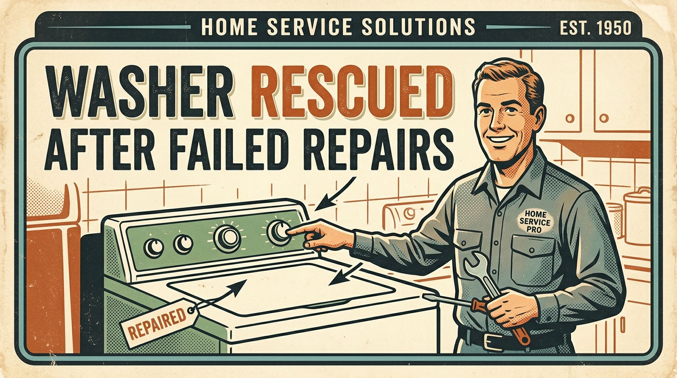 Washer Rescued After Failed Repairs