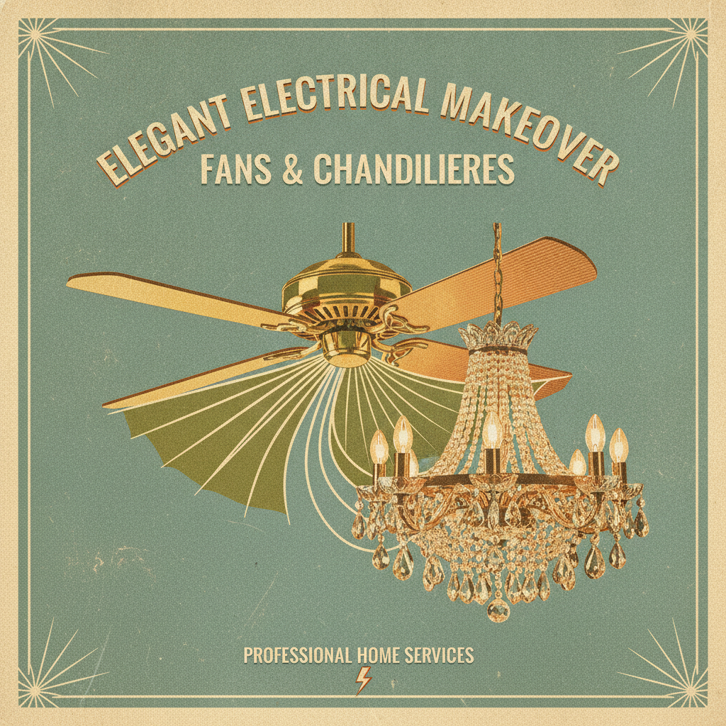 Elegant Electrical Makeover: Fans & Chandeliers