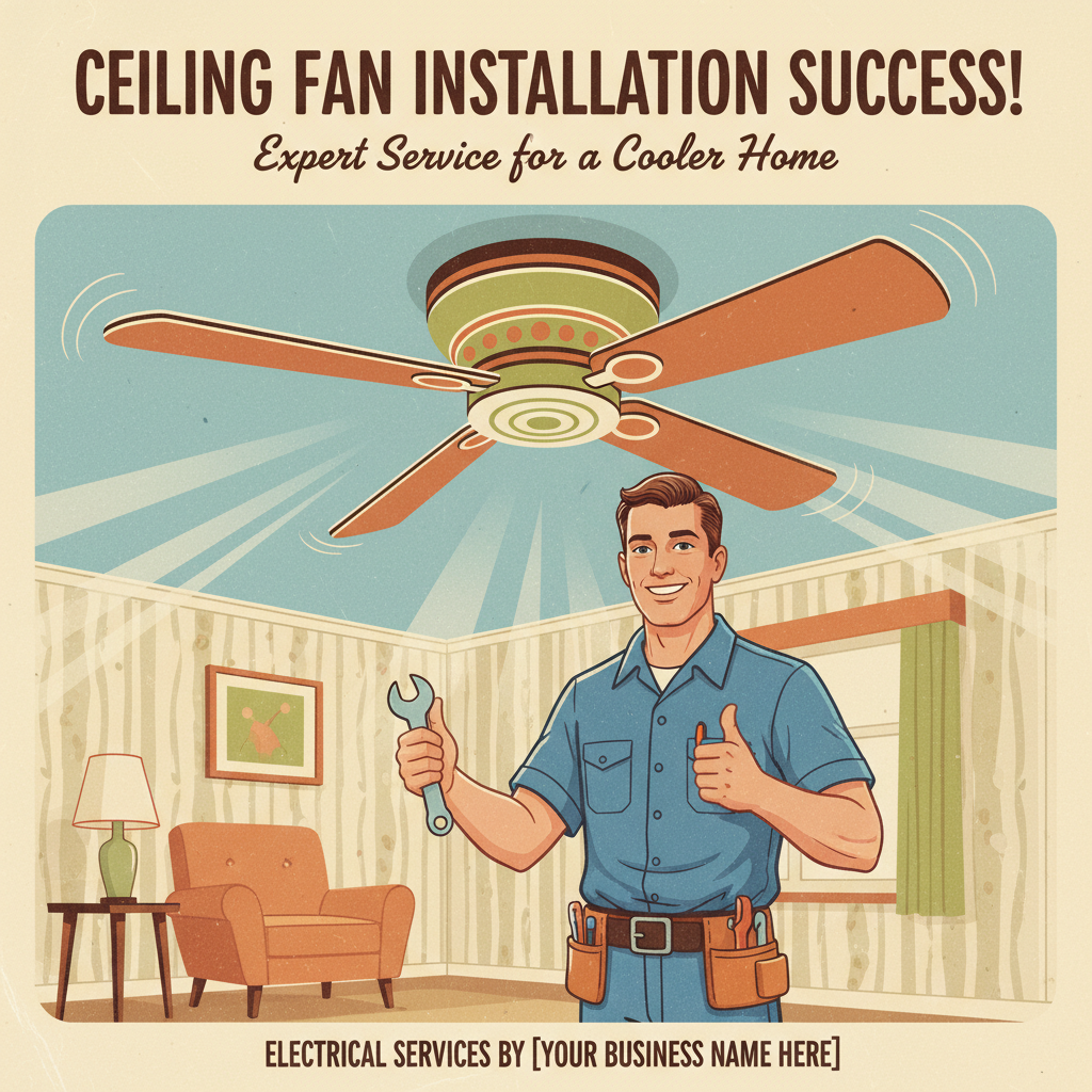 Ceiling Fan Installation Success!