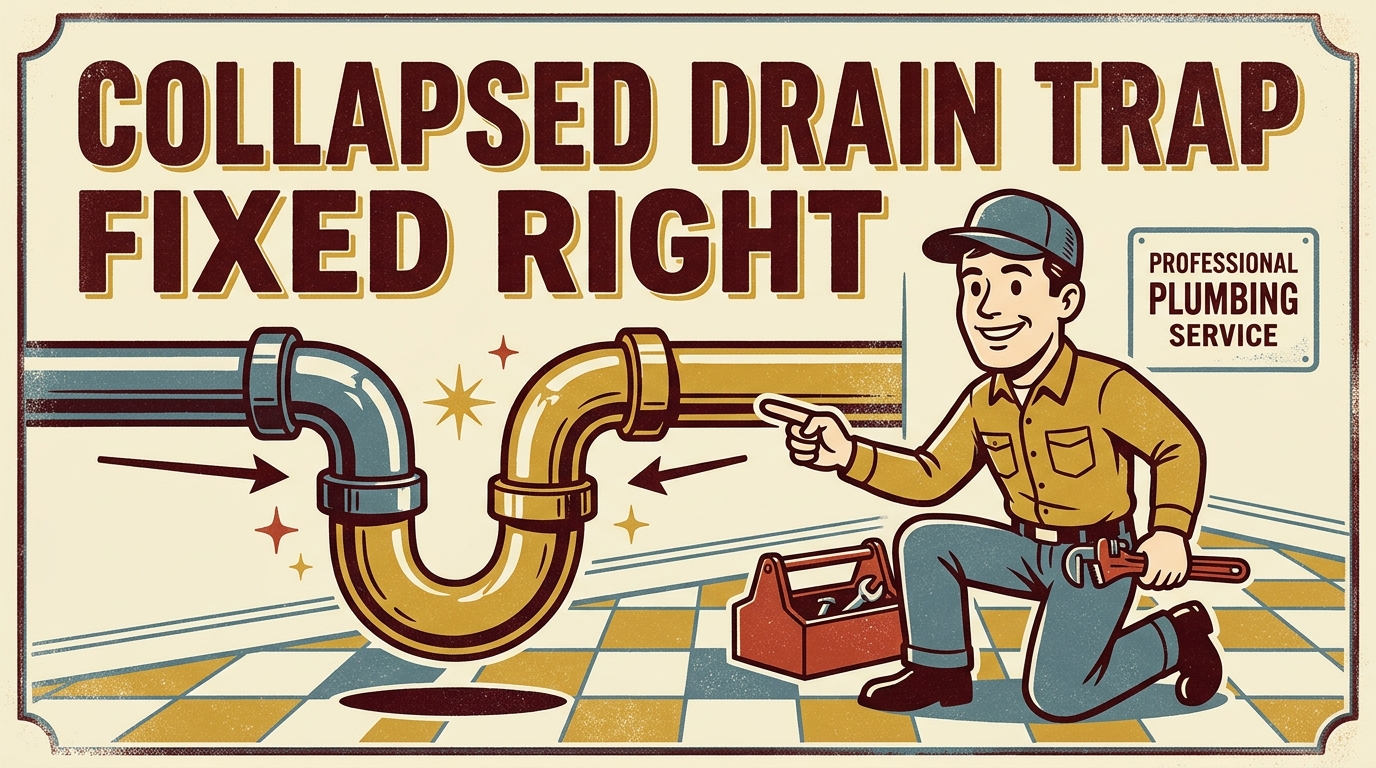 Collapsed Drain Trap Fixed Right