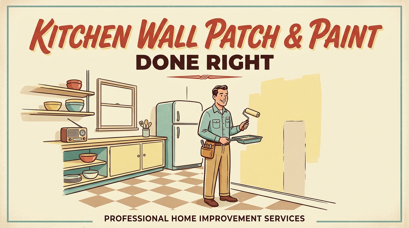 Kitchen Wall Patch & Paint Done Right