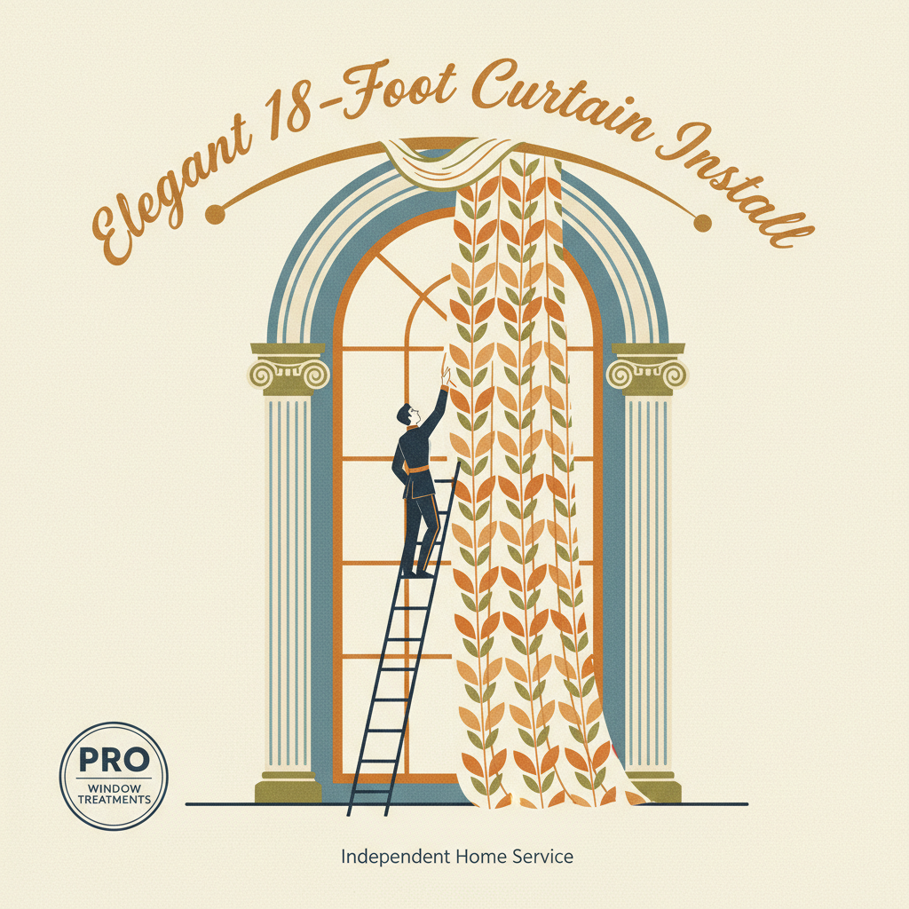 Elegant 18-Foot Curtain Install