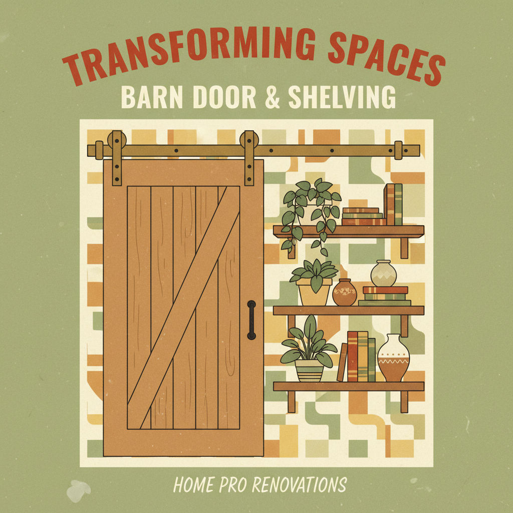 Transforming Spaces: Barn Door & Shelving