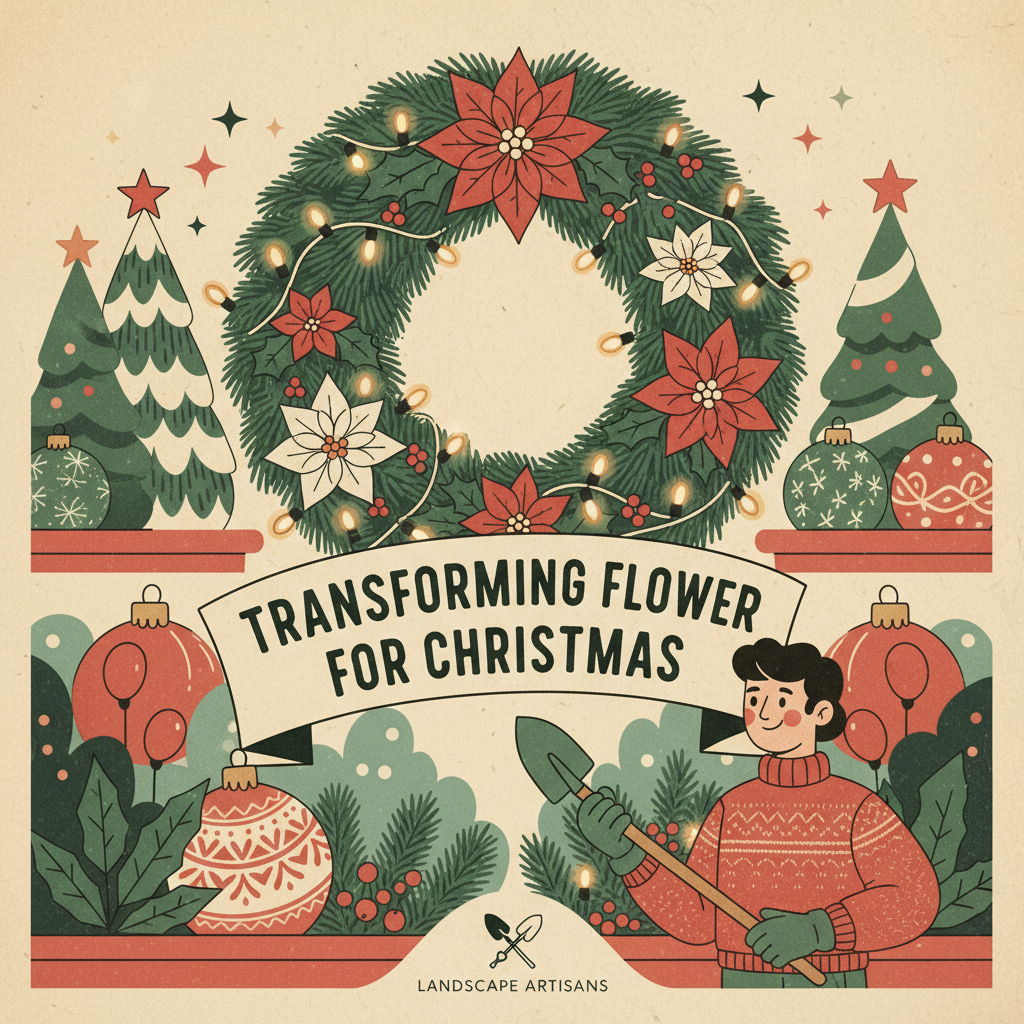 Transforming Flower Beds for Christmas