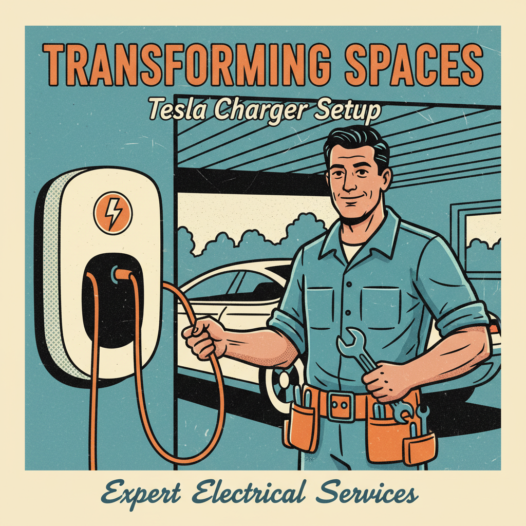 Transforming Spaces: Tesla Charger Setup